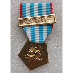Médaille de la Déportation et de l'Internement pour fait de Résistance avec agrafe DEPORTE