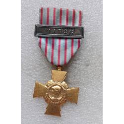 Croix du Combattant montée avec agrafe MAROC