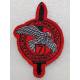 Centre d'Entrainement Commando 7 fonds rouge broderie noire (tissu)