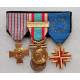 Croix du Combattant - Maintien de l'Ordre agrafe Algérie - Combattant européen - Sapeurs Pompiers 25ans