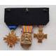Croix du Combattant - Maintien de l'Ordre agrafe Algérie - Combattant européen - Sapeurs Pompiers 25ans
