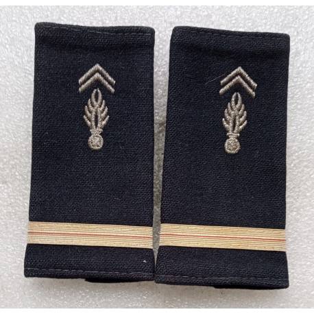 Gendarmerie Départementale  Fourreaux d'épaule (la paire) Adjudant Chef