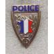 POLICE insigne de képi (carte de France tricolore)