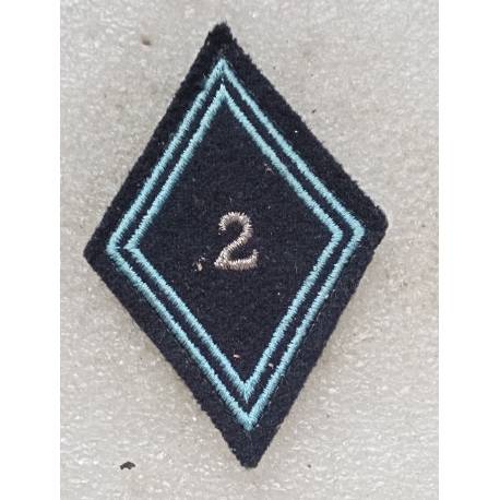 2e Régiment de Hussards losange de bras laminette argenté
