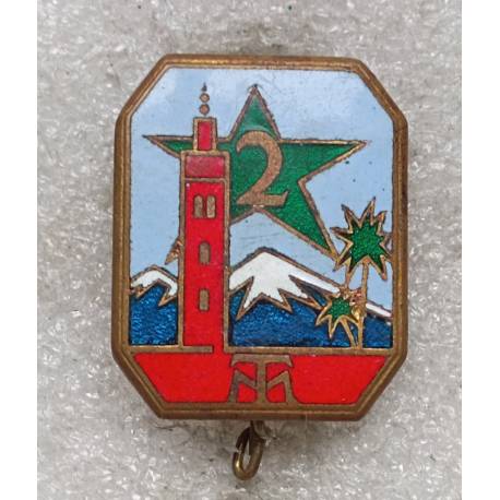 2e Régiment de Tirailleurs Marocains émail montagnes bleues 