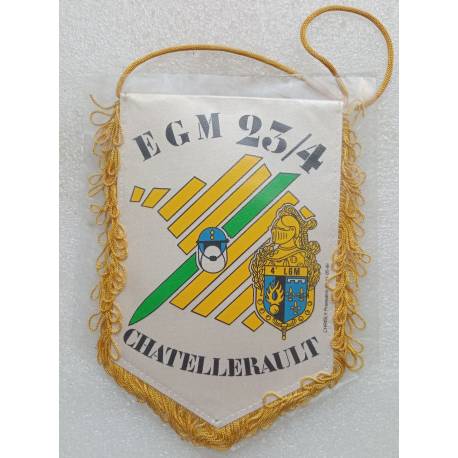 Fanion de l'Escadron Gendarmerie Mobile 23/4 de CHATELLERAULT 10x15cm plus franges