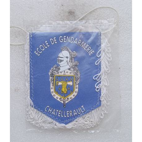 Fanion de l'Ecole de gendarmerie de CHATELLERAULT 9,5x12,5cm plus franges