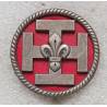 Scouts de France (insigne rond) sur cuir rouge PIONNIER