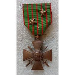 Croix de Guerre 1914-1916 avec 2 étoiles bronze