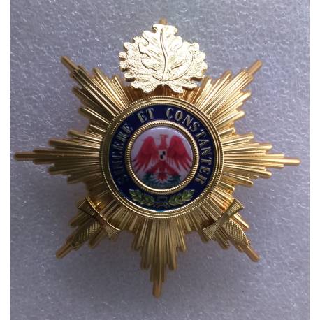 Ordre de l'Aigle Rouge étoile de 1ere classe avec épées et feuille de chêne reproduction