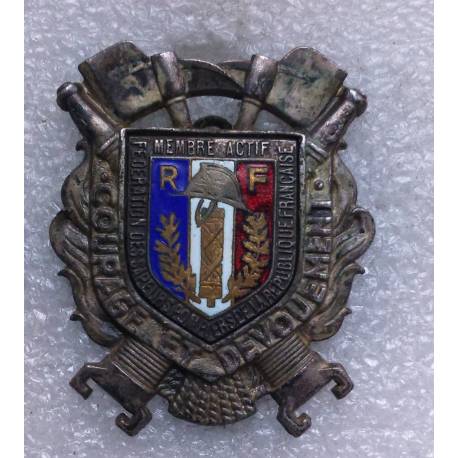 Fédération des Sapeurs Pompiers de la République Française - Membre Actif émailbre Actif